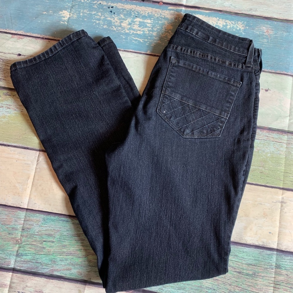 NYDJ Size 8‎ Jeans Straight Leg Bling Pockets